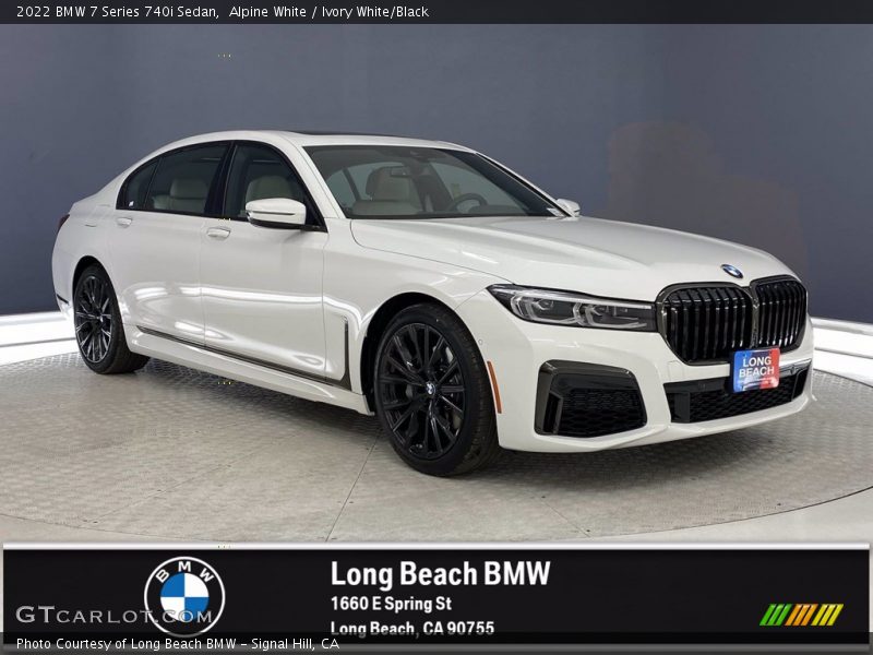 Alpine White / Ivory White/Black 2022 BMW 7 Series 740i Sedan