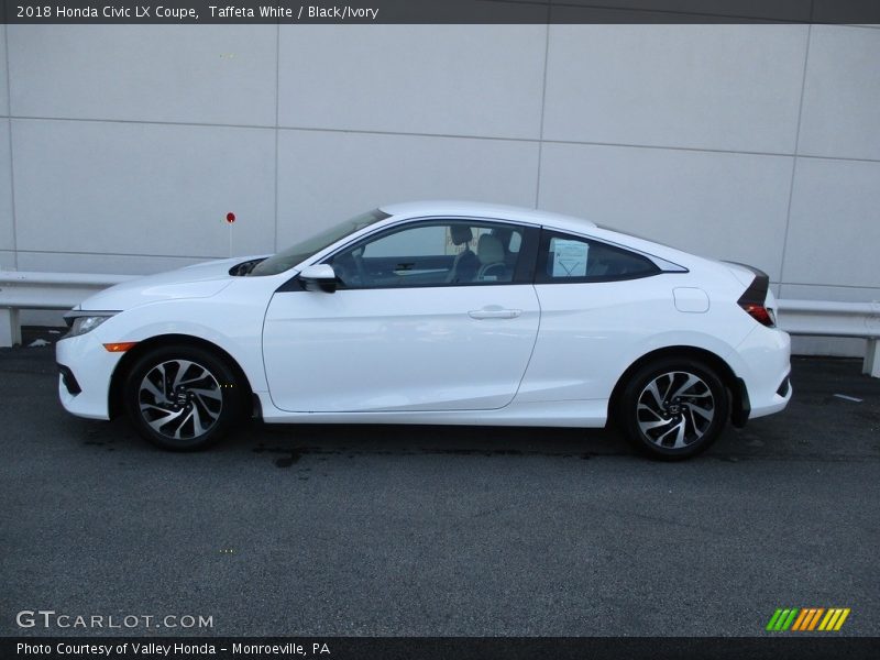 Taffeta White / Black/Ivory 2018 Honda Civic LX Coupe