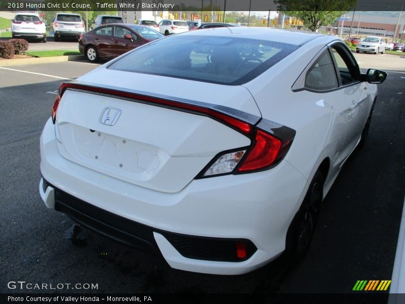 Taffeta White / Black/Ivory 2018 Honda Civic LX Coupe