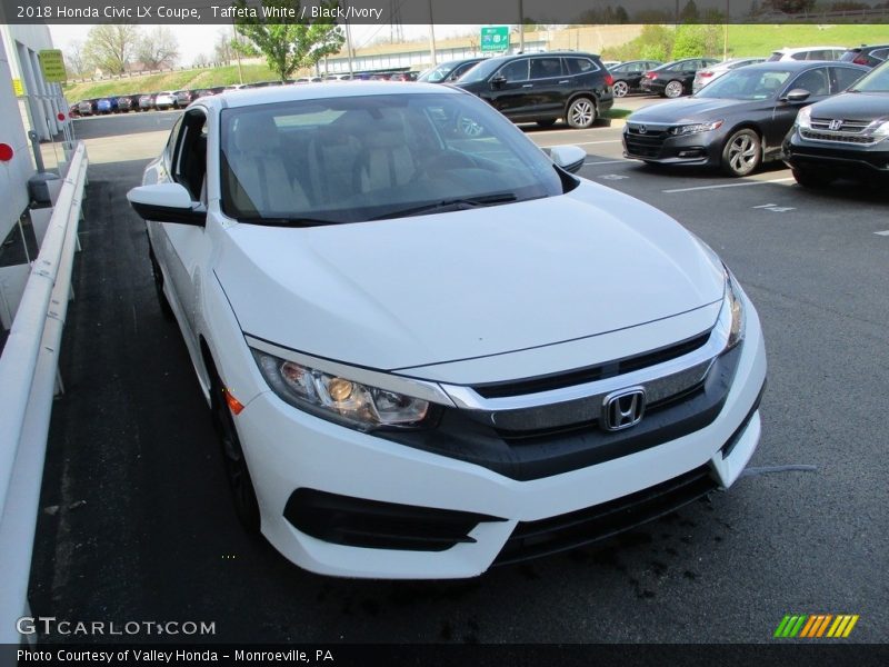 Taffeta White / Black/Ivory 2018 Honda Civic LX Coupe