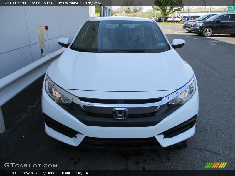 Taffeta White / Black/Ivory 2018 Honda Civic LX Coupe
