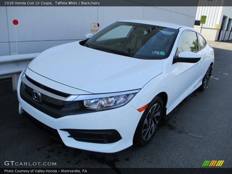 Taffeta White / Black/Ivory 2018 Honda Civic LX Coupe