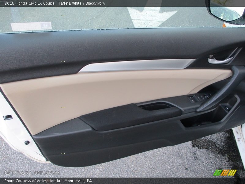 Taffeta White / Black/Ivory 2018 Honda Civic LX Coupe