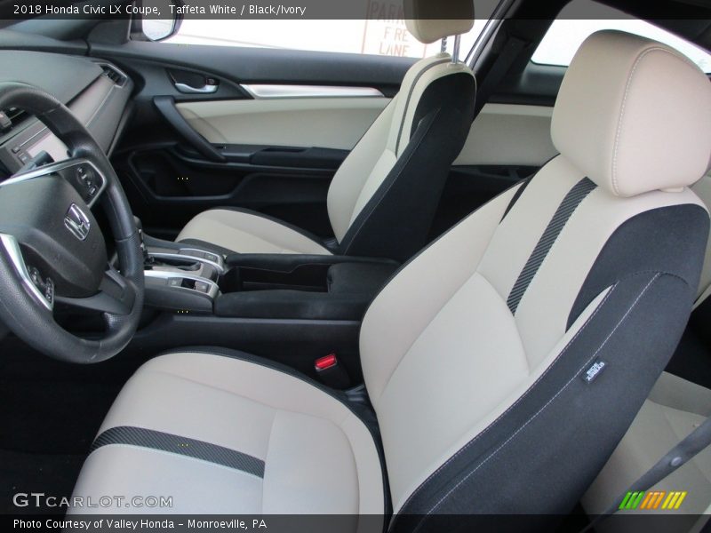 Taffeta White / Black/Ivory 2018 Honda Civic LX Coupe