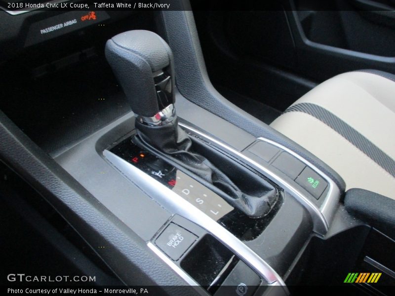Taffeta White / Black/Ivory 2018 Honda Civic LX Coupe
