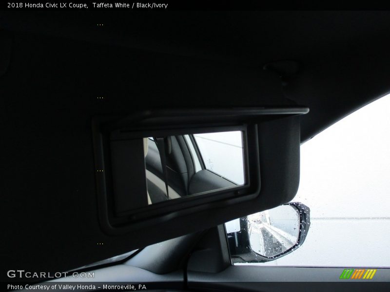 Taffeta White / Black/Ivory 2018 Honda Civic LX Coupe