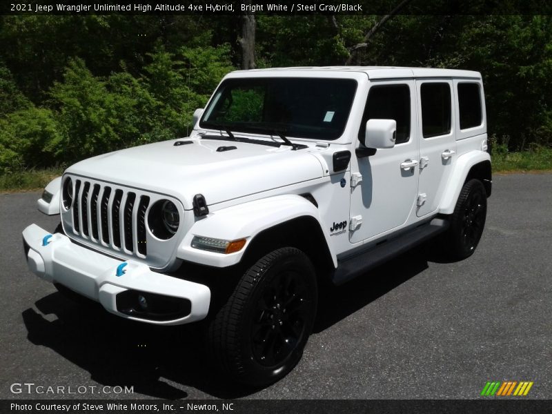 Bright White / Steel Gray/Black 2021 Jeep Wrangler Unlimited High Altitude 4xe Hybrid