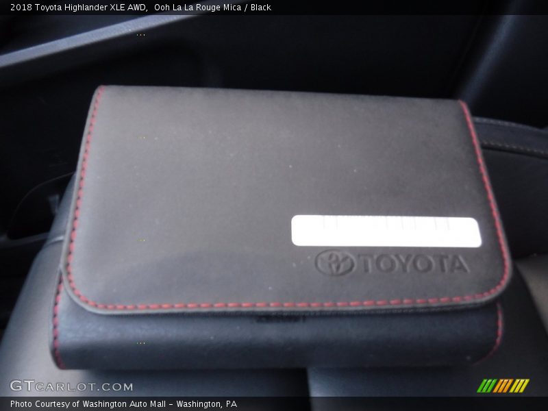 Ooh La La Rouge Mica / Black 2018 Toyota Highlander XLE AWD