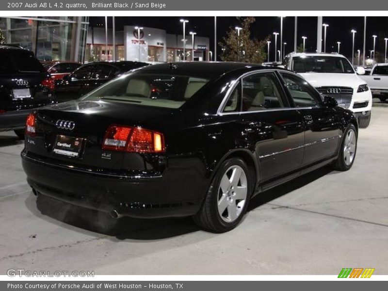 Brilliant Black / Sand Beige 2007 Audi A8 L 4.2 quattro