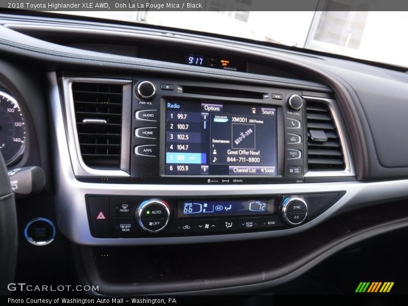 Ooh La La Rouge Mica / Black 2018 Toyota Highlander XLE AWD