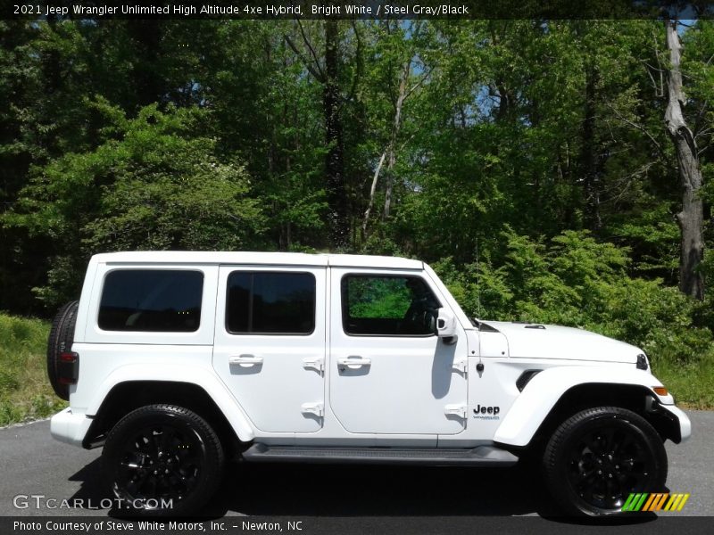 Bright White / Steel Gray/Black 2021 Jeep Wrangler Unlimited High Altitude 4xe Hybrid