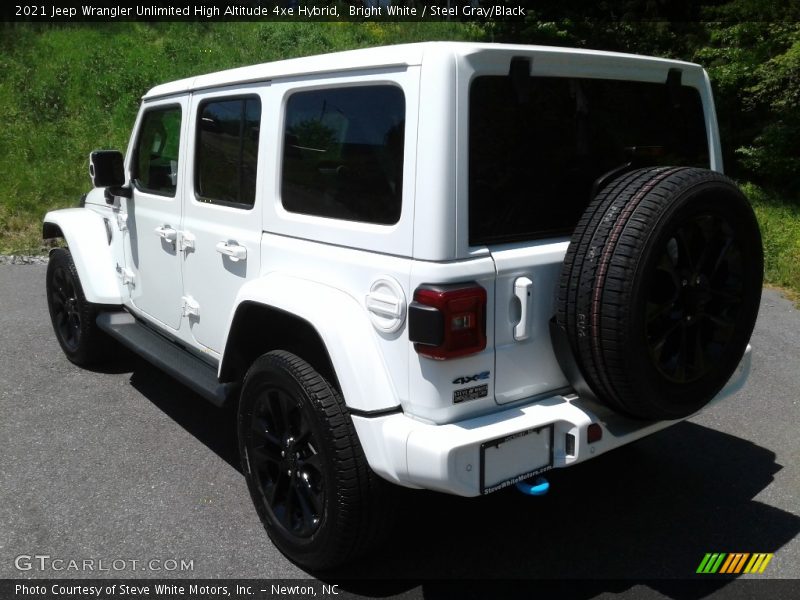 Bright White / Steel Gray/Black 2021 Jeep Wrangler Unlimited High Altitude 4xe Hybrid