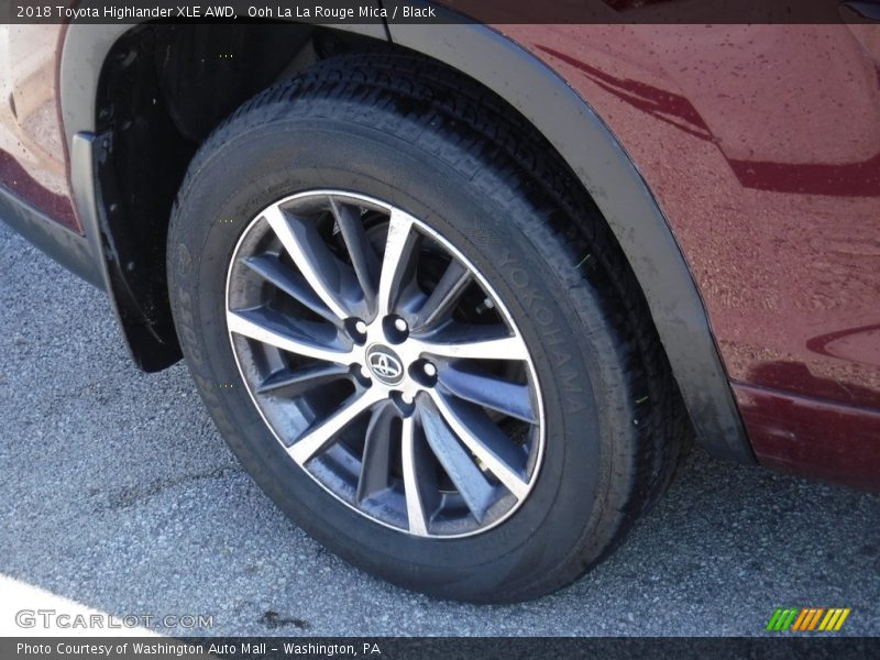 Ooh La La Rouge Mica / Black 2018 Toyota Highlander XLE AWD