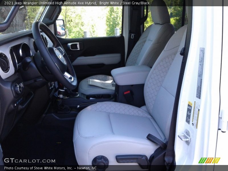 Bright White / Steel Gray/Black 2021 Jeep Wrangler Unlimited High Altitude 4xe Hybrid
