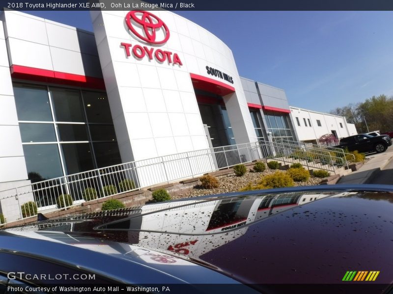 Ooh La La Rouge Mica / Black 2018 Toyota Highlander XLE AWD