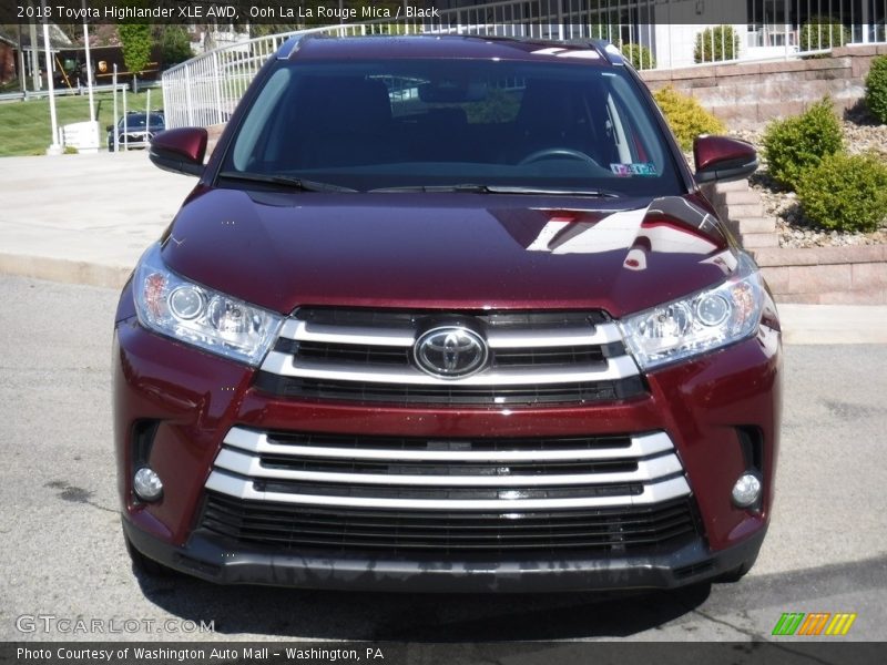 Ooh La La Rouge Mica / Black 2018 Toyota Highlander XLE AWD
