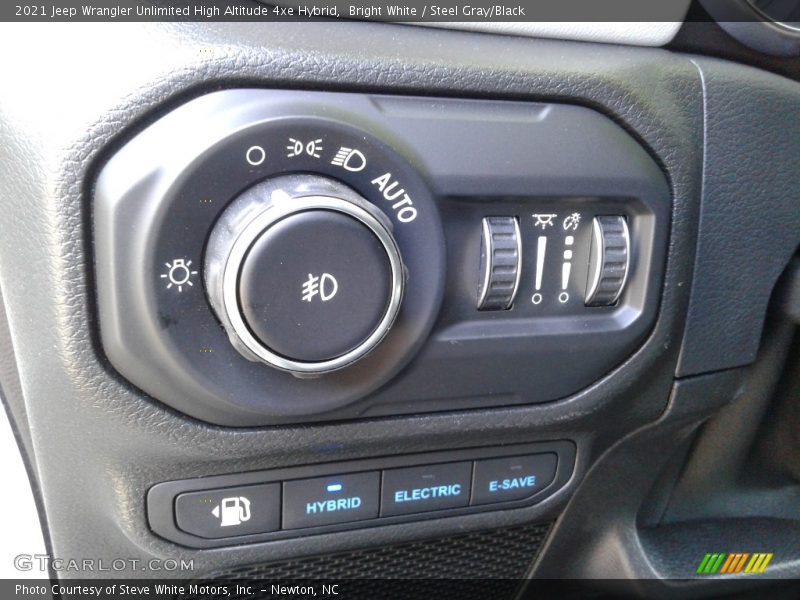 Bright White / Steel Gray/Black 2021 Jeep Wrangler Unlimited High Altitude 4xe Hybrid