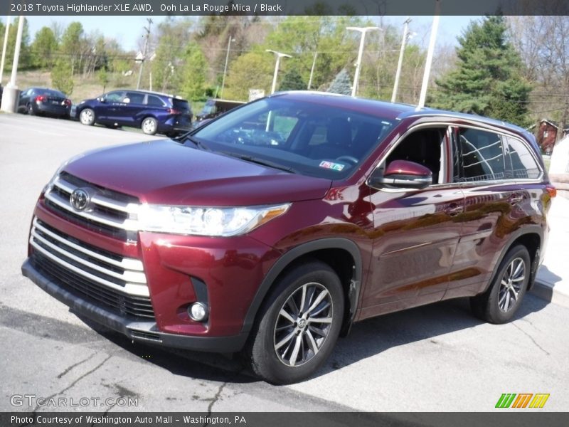 Ooh La La Rouge Mica / Black 2018 Toyota Highlander XLE AWD
