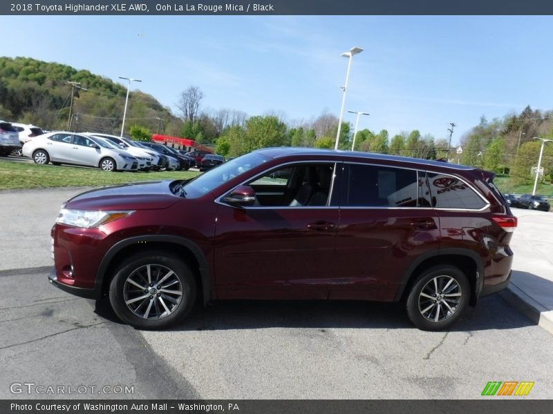 Ooh La La Rouge Mica / Black 2018 Toyota Highlander XLE AWD