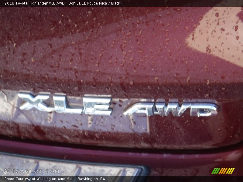 Ooh La La Rouge Mica / Black 2018 Toyota Highlander XLE AWD