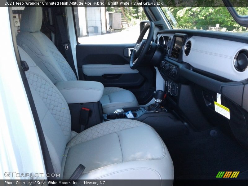 Bright White / Steel Gray/Black 2021 Jeep Wrangler Unlimited High Altitude 4xe Hybrid