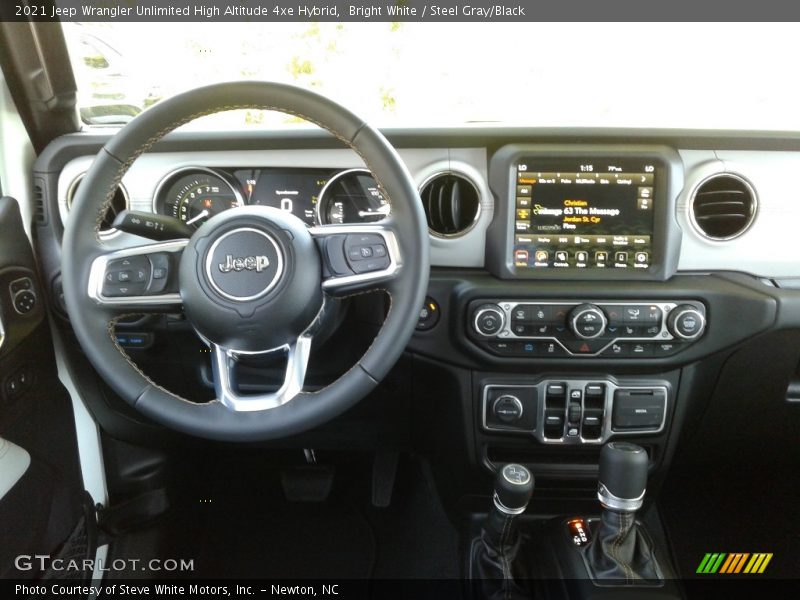 Bright White / Steel Gray/Black 2021 Jeep Wrangler Unlimited High Altitude 4xe Hybrid