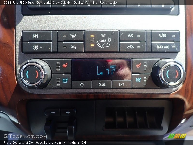 Vermillion Red / Adobe 2011 Ford F350 Super Duty Lariat Crew Cab 4x4 Dually
