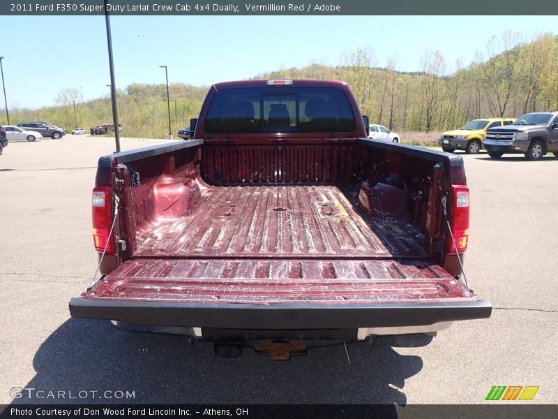Vermillion Red / Adobe 2011 Ford F350 Super Duty Lariat Crew Cab 4x4 Dually