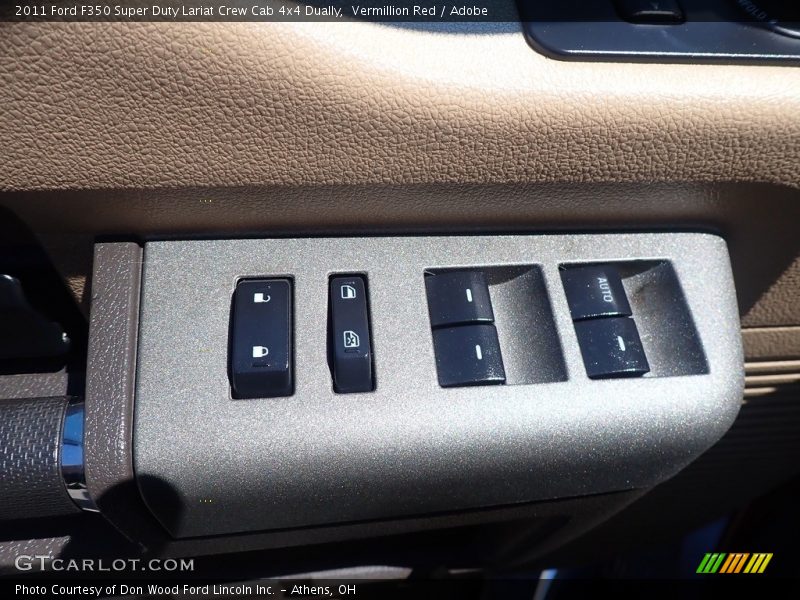 Vermillion Red / Adobe 2011 Ford F350 Super Duty Lariat Crew Cab 4x4 Dually