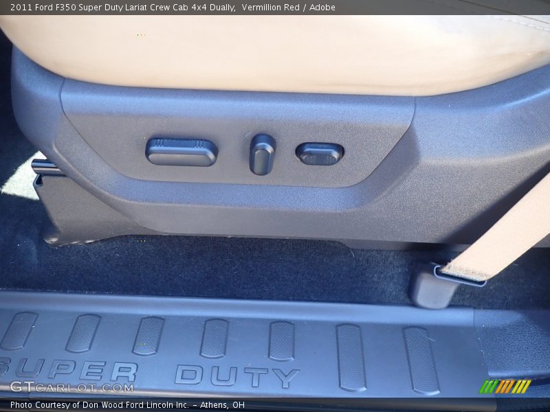 Vermillion Red / Adobe 2011 Ford F350 Super Duty Lariat Crew Cab 4x4 Dually