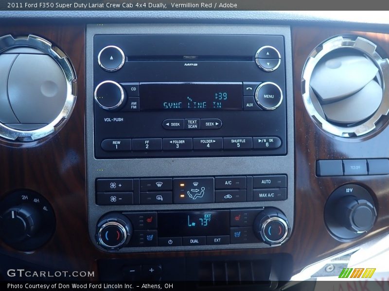 Vermillion Red / Adobe 2011 Ford F350 Super Duty Lariat Crew Cab 4x4 Dually