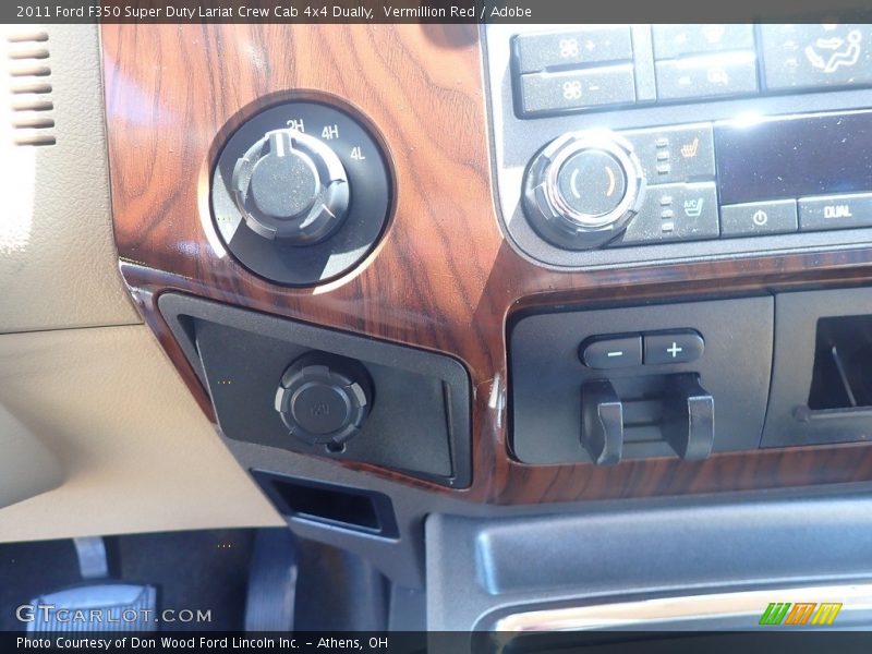 Vermillion Red / Adobe 2011 Ford F350 Super Duty Lariat Crew Cab 4x4 Dually