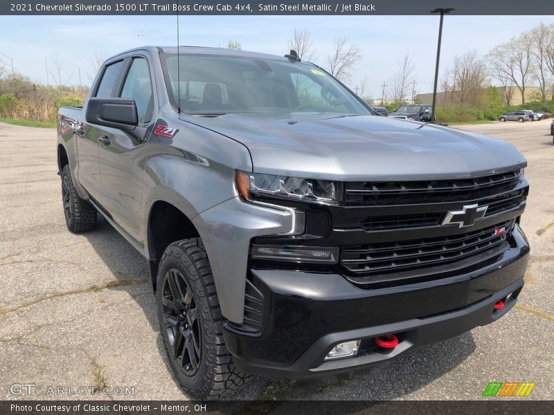 Satin Steel Metallic / Jet Black 2021 Chevrolet Silverado 1500 LT Trail Boss Crew Cab 4x4