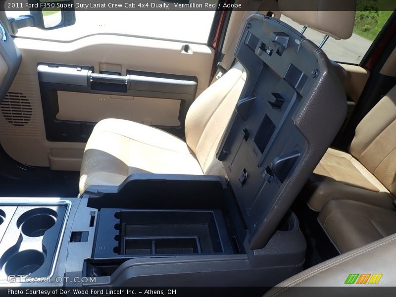 Vermillion Red / Adobe 2011 Ford F350 Super Duty Lariat Crew Cab 4x4 Dually