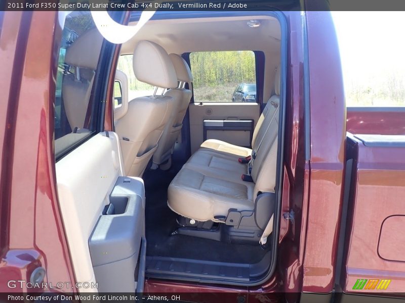 Vermillion Red / Adobe 2011 Ford F350 Super Duty Lariat Crew Cab 4x4 Dually