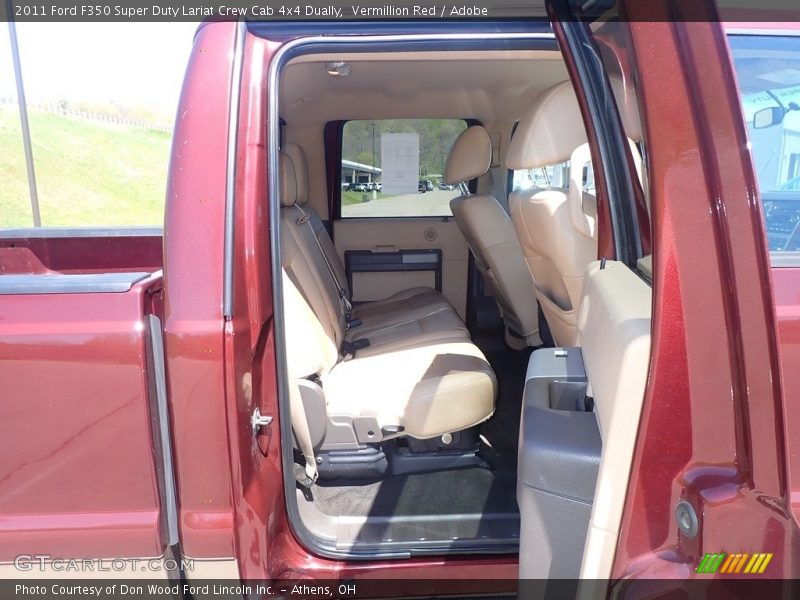 Vermillion Red / Adobe 2011 Ford F350 Super Duty Lariat Crew Cab 4x4 Dually