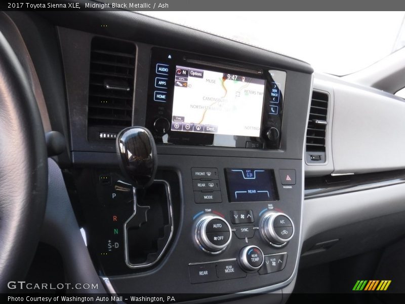 Midnight Black Metallic / Ash 2017 Toyota Sienna XLE