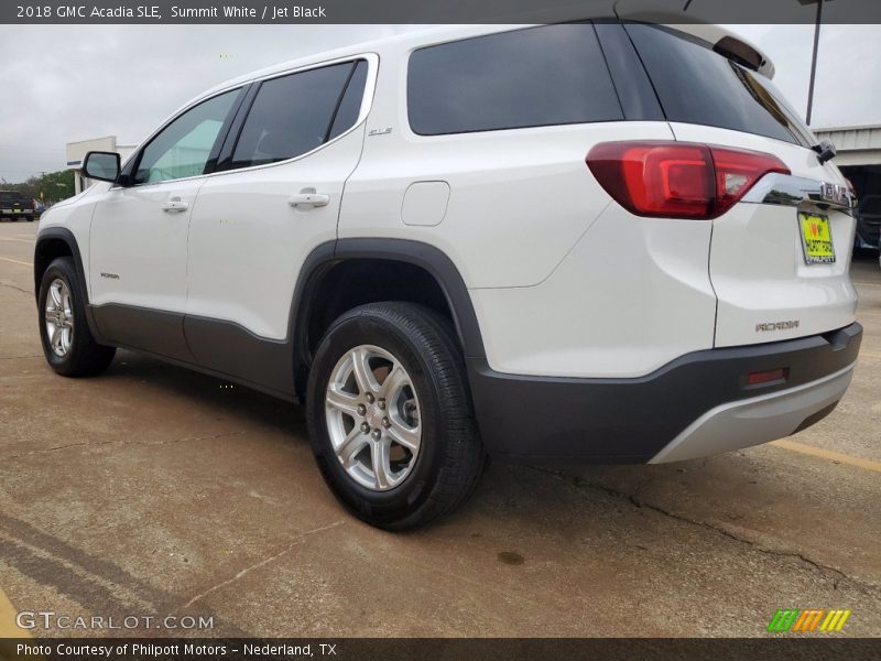 Summit White / Jet Black 2018 GMC Acadia SLE