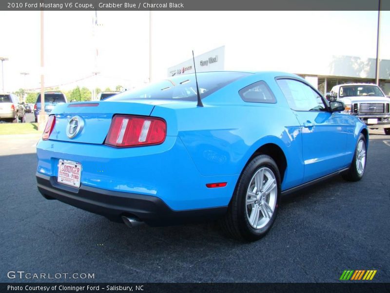 Grabber Blue / Charcoal Black 2010 Ford Mustang V6 Coupe
