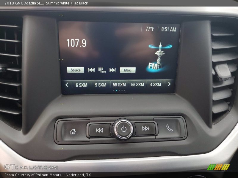 Controls of 2018 Acadia SLE