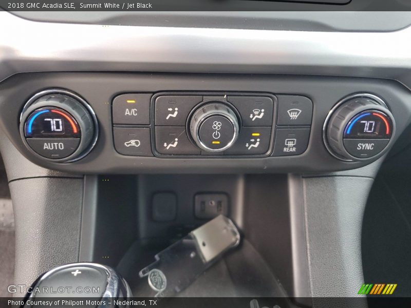 Controls of 2018 Acadia SLE