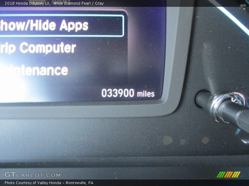 White Diamond Pearl / Gray 2018 Honda Odyssey LX