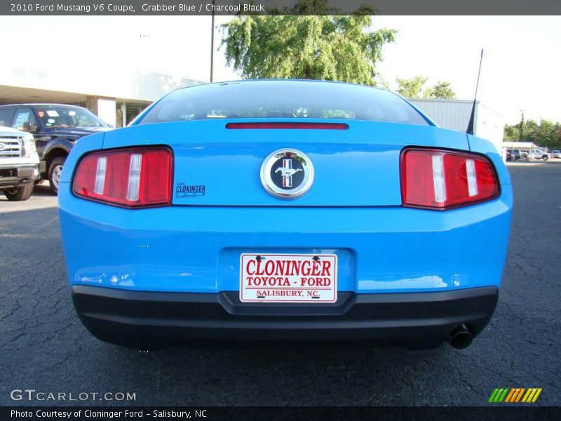 Grabber Blue / Charcoal Black 2010 Ford Mustang V6 Coupe
