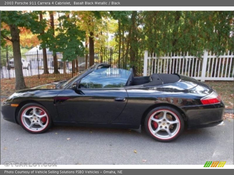 Basalt Black Metallic / Black 2003 Porsche 911 Carrera 4 Cabriolet