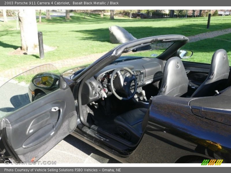 Basalt Black Metallic / Black 2003 Porsche 911 Carrera 4 Cabriolet