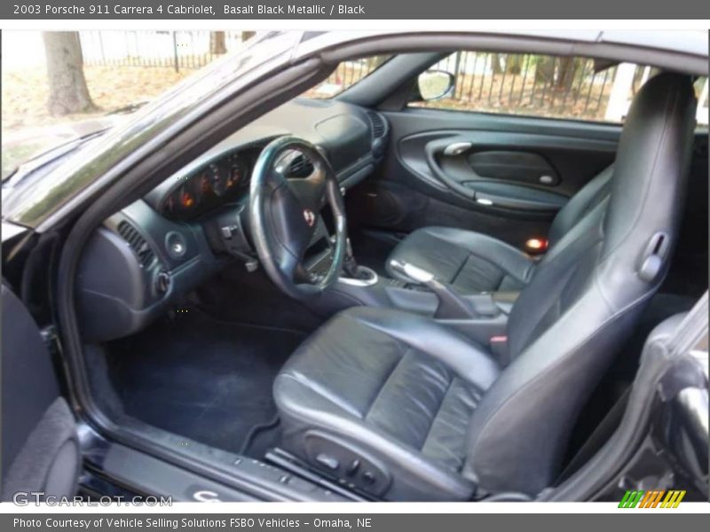 Basalt Black Metallic / Black 2003 Porsche 911 Carrera 4 Cabriolet