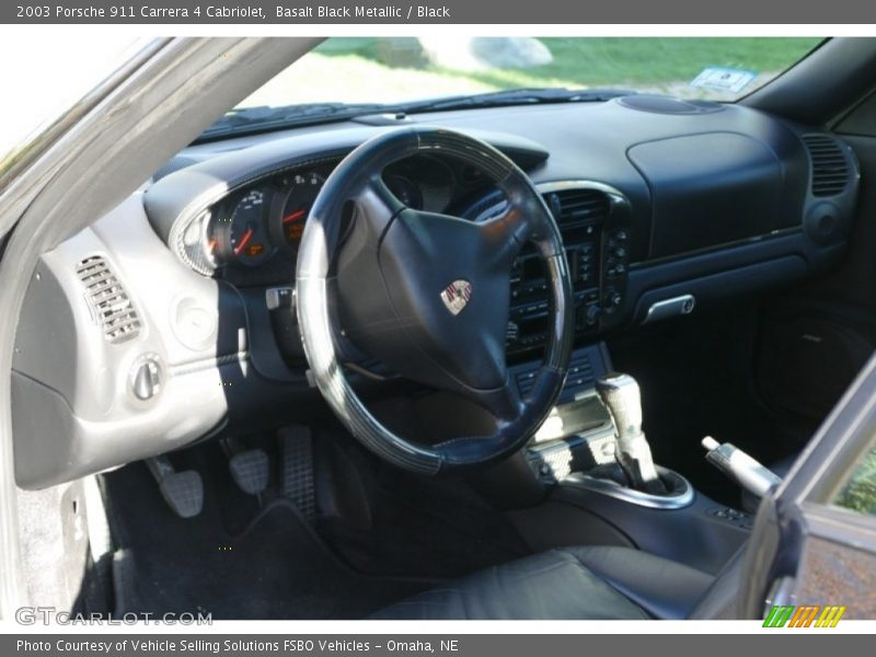 Basalt Black Metallic / Black 2003 Porsche 911 Carrera 4 Cabriolet