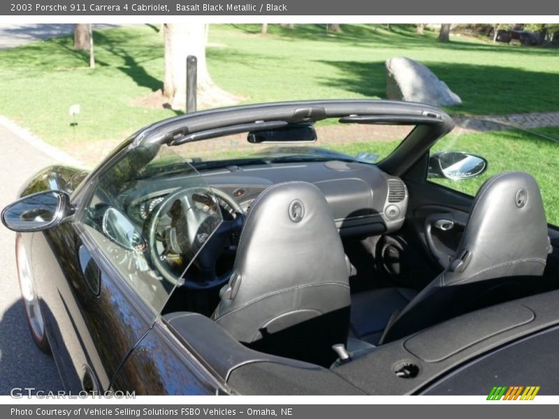 Basalt Black Metallic / Black 2003 Porsche 911 Carrera 4 Cabriolet
