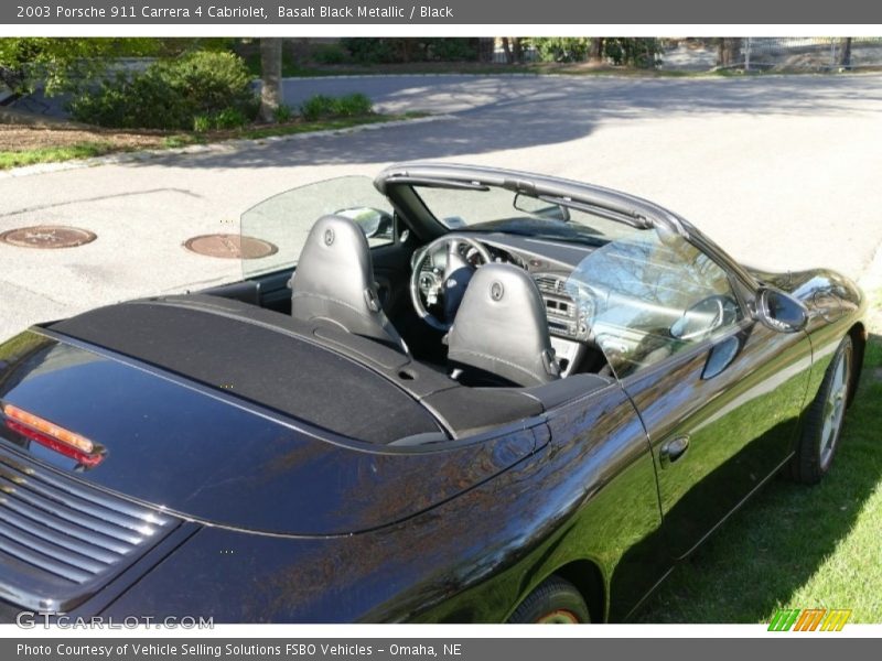 Basalt Black Metallic / Black 2003 Porsche 911 Carrera 4 Cabriolet