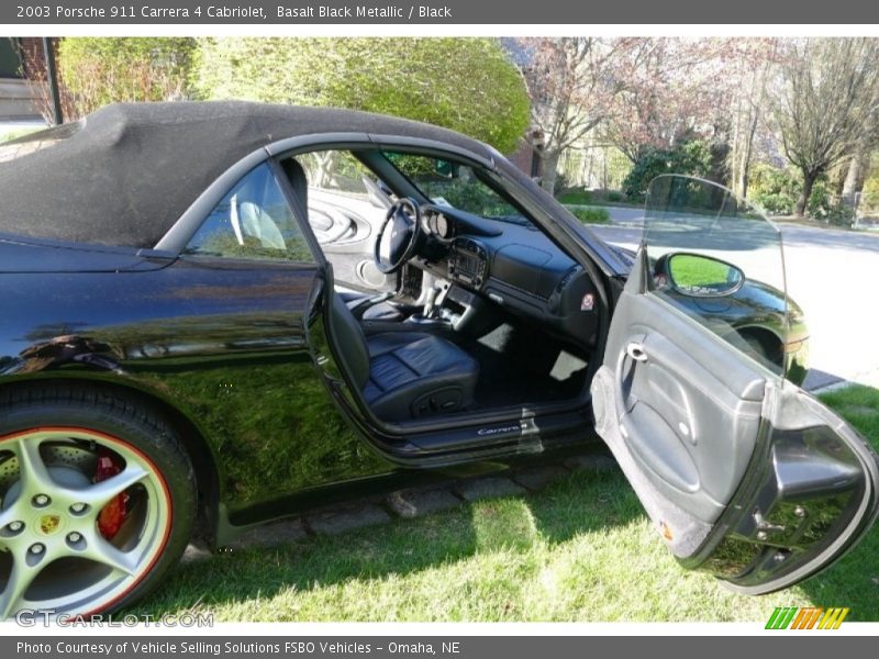 Basalt Black Metallic / Black 2003 Porsche 911 Carrera 4 Cabriolet